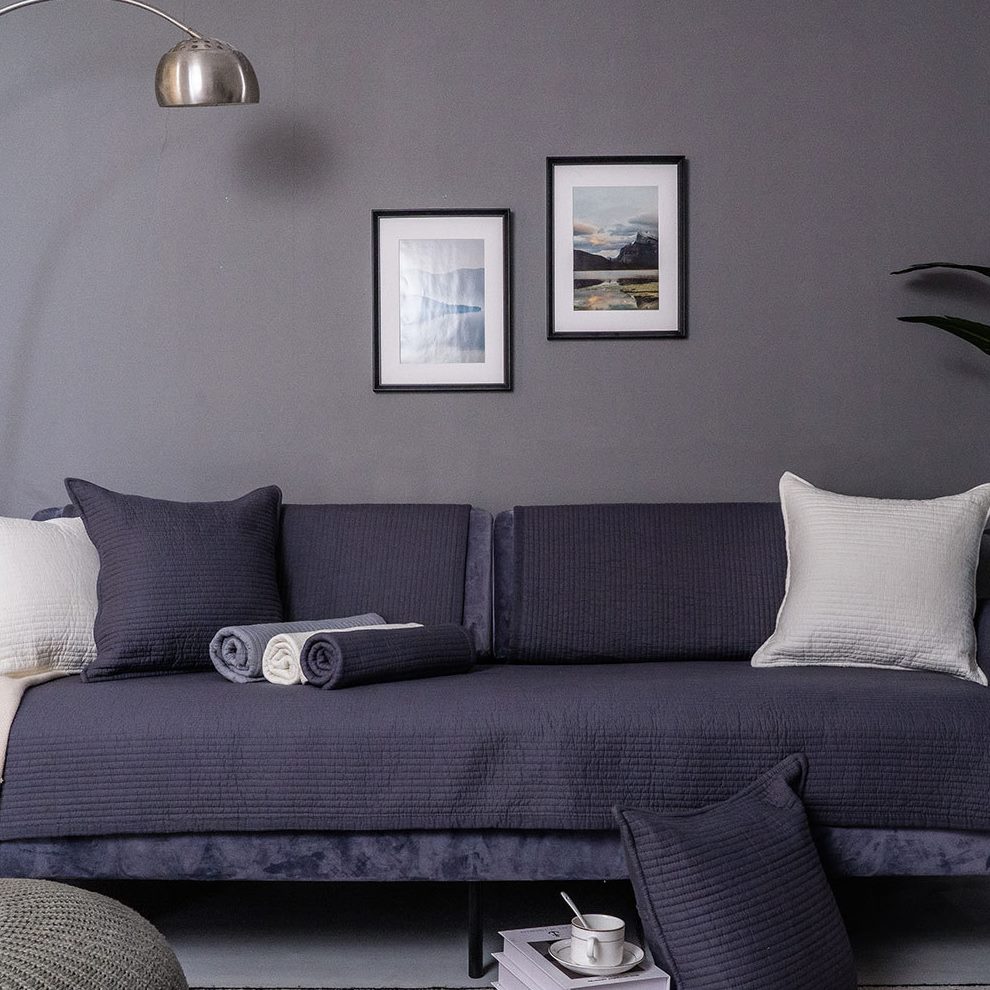 防滑纯棉沙发套罩冬季坐垫高档简约现代欧式布艺子沙发垫四季通用