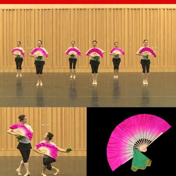安舞手帕七级俏兰花灯中国八级舞扇子考级专用韵花鼓徽道具跳舞扇