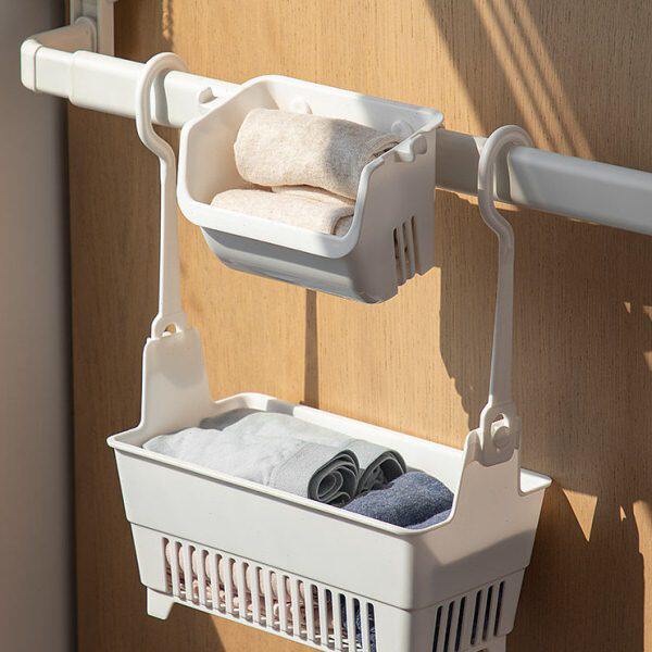 悬挂卫生间壁挂式挂式迷你置物架可小号收纳篮塑料筐子浴室小挂篮