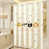 防水布门帘卫生间防霉高档浴帘子免打孔淋浴隔断浴室宿舍窗帘遮挡