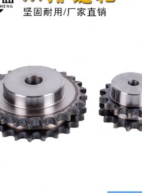 齿19B链轮0 齿194分标准双排链条双排双排 可配链轮8 台阶 带