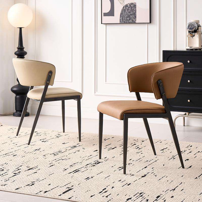 意式极简餐椅家用现代简约靠背椅子轻奢设计师款餐桌椅子酒店凳子