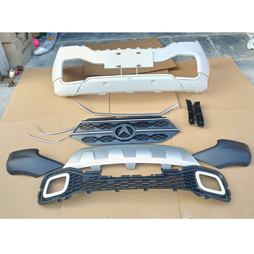 丽驰V7电动汽车轿车前保险杠前杠上中网下中网大灯亮条下护板前脸