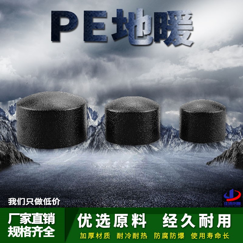 PE堵头管帽管堵闷头自来水管热熔管件20 25 32 4分pe水管接头配件图片