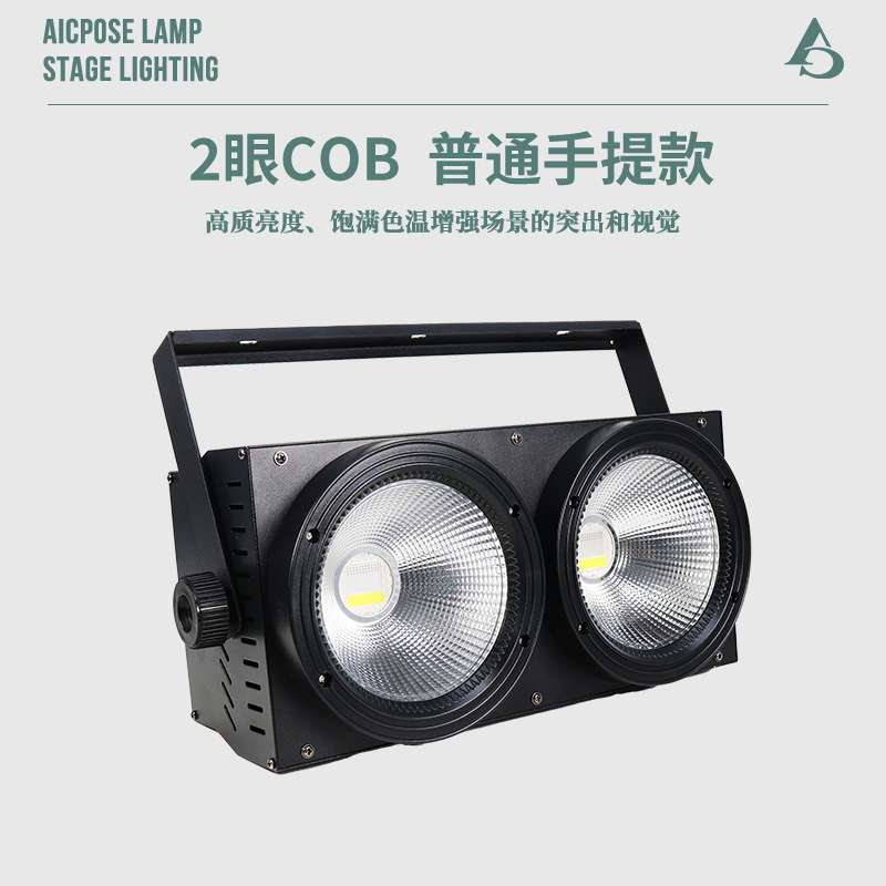 面光灯2x100W观众灯COB两眼LED灯影视演出补光灯爆闪灯婚庆舞台灯