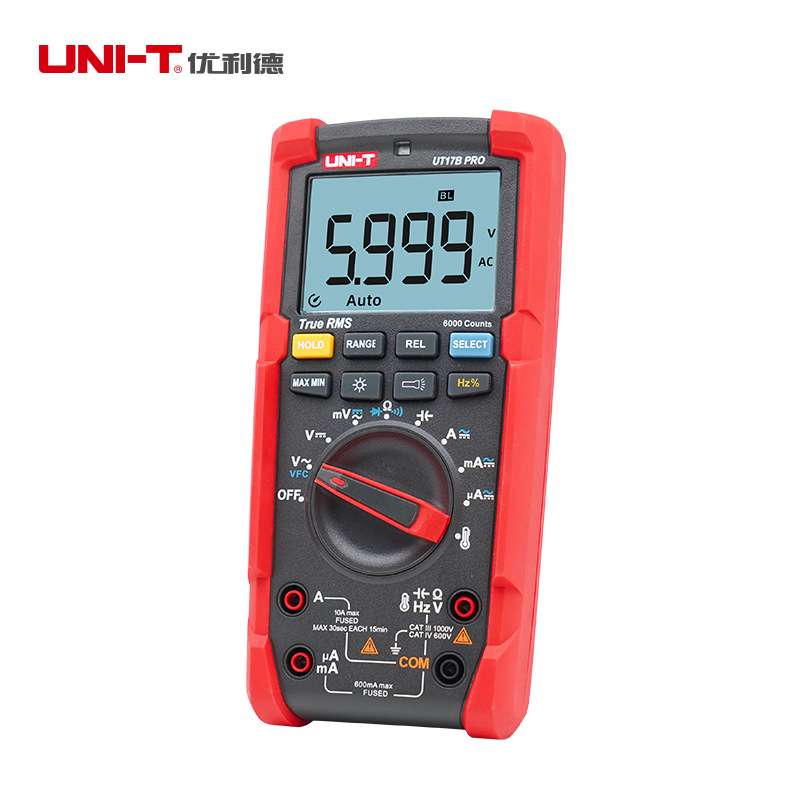 UNI-T优利德UT15B/17B/18BPro高精度大屏数字万用表防烧真有效值