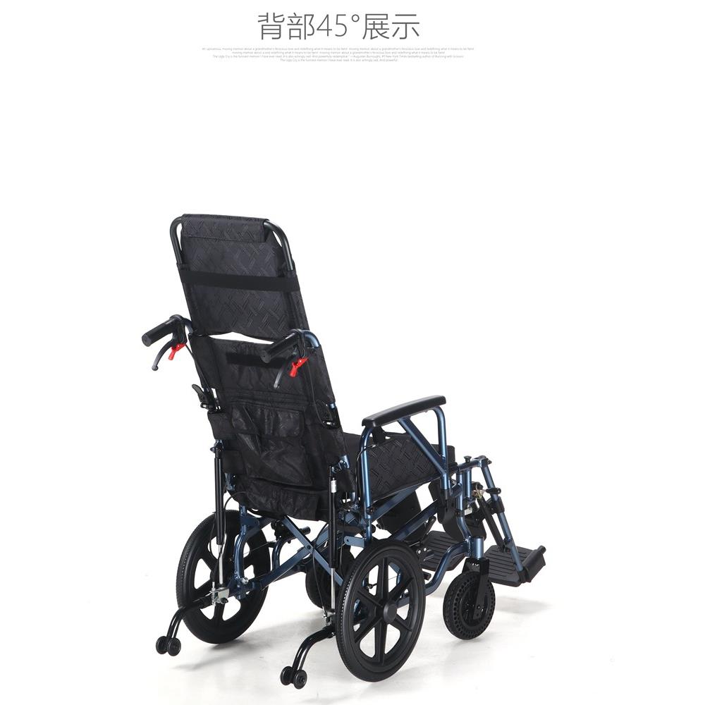 平躺可调角度代步车高靠背活动扶手腿托脚踏