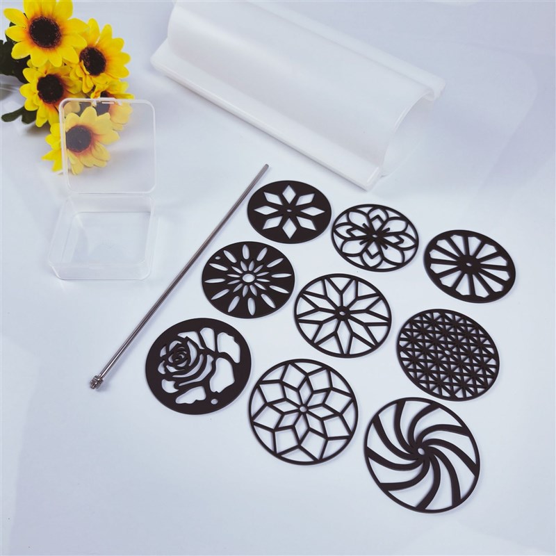 万花筒手工皂花片渲染皂q冷制皂压克力拉花矽胶大圆管圆柱矽胶模