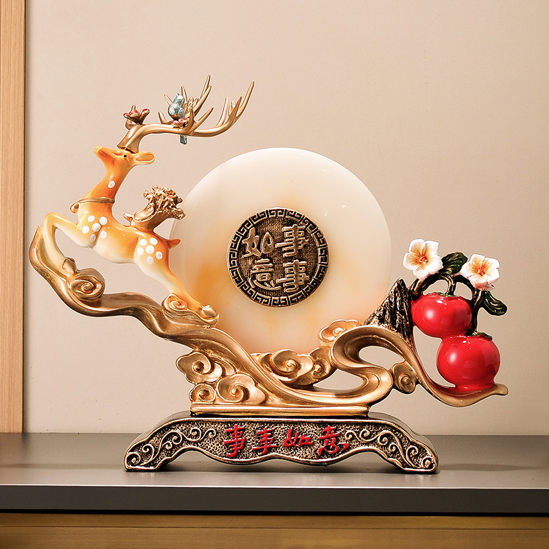 鹿中式客厅装饰品摆件q 新家新居创意玄关电视柜桌面摆件朋友送物