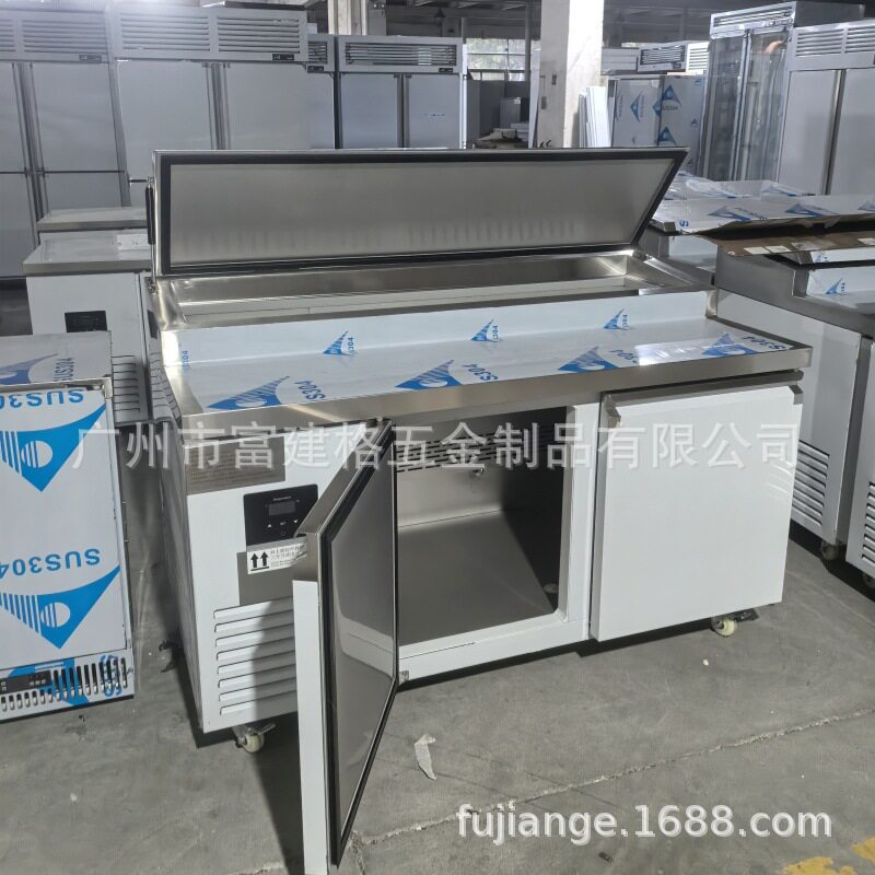 冷藏围边工作台商用冰柜不锈钢操作台风冷冷冻柜酒店保鲜制冷冰箱