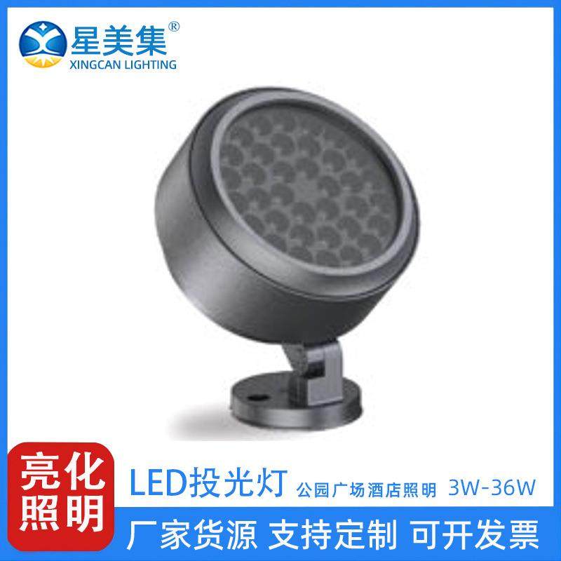 户外防水LED室外防水照树灯七彩rgb内外控投光灯 6W18W36W72W