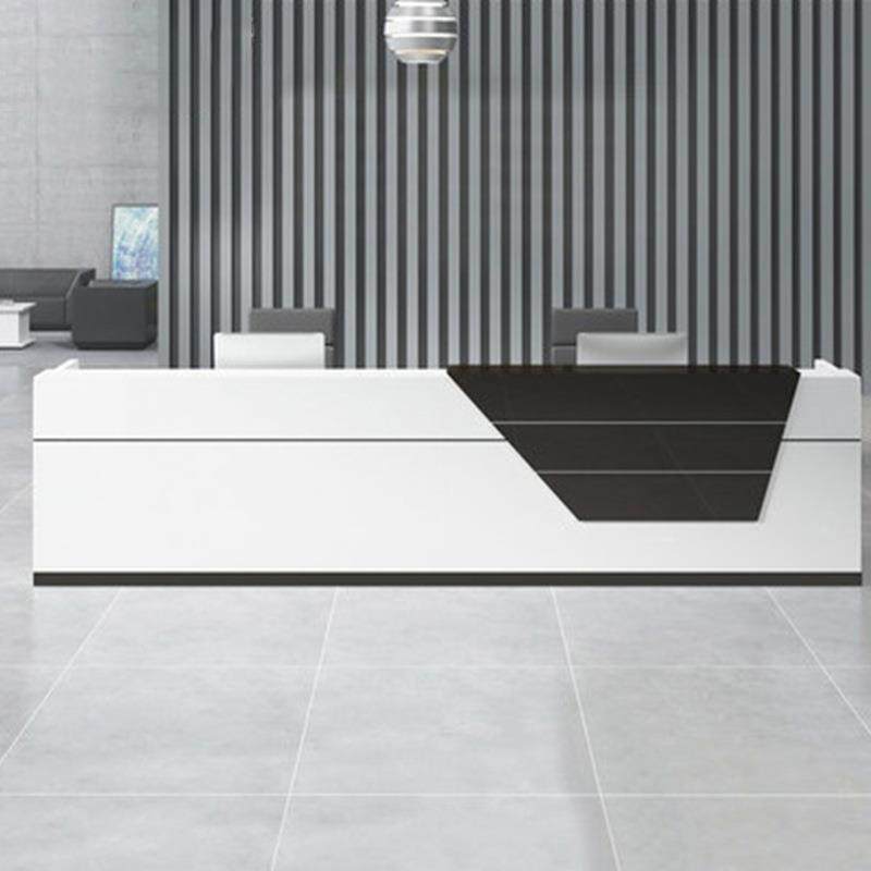 接待桌公司前台桌咨询桌时尚迎宾柜台服务吧台桌收银桌椅组合板式