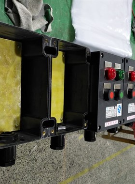 LBZ58A2D2防爆防腐操作柱2指示灯2按钮黑色工程塑料防爆操作柱IIC