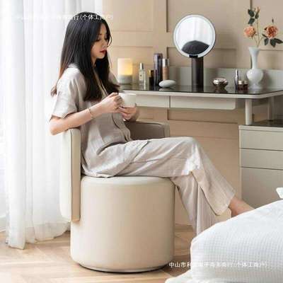 卧室轻奢高级化妆凳主卧梳妆凳椅子简约靠背梳妆台凳子家用化妆椅