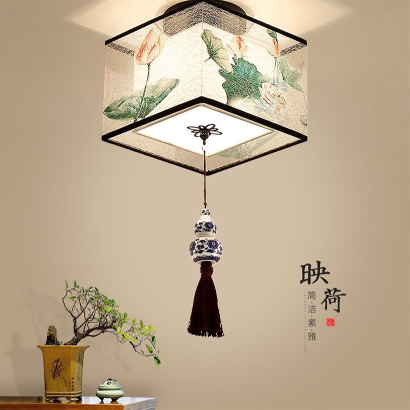 过道吸顶灯阳台玄关灯新中式LyED现代简约卧室走廊门厅中式小灯具