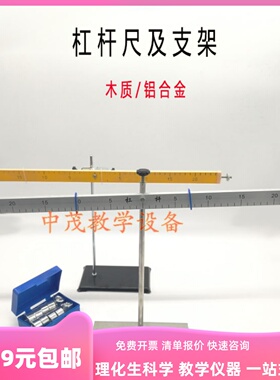 木质铝合金杠杆及支架套装初高中小学物理教学实验器材钩码搭配