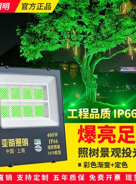 亚明树灯景观LED投光灯RGB射树灯园林庭院绿化户外防水七彩照树灯