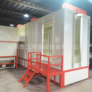 定制自动手动喷粉室单双工位喷塑房回收柜大旋风PP房全自动流水线