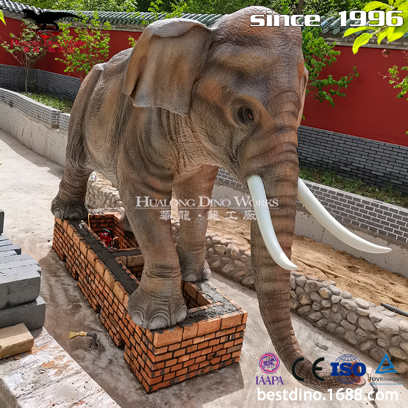 大型仿真模型生产厂家 仿真动物大象机械非洲象户外美陈装饰