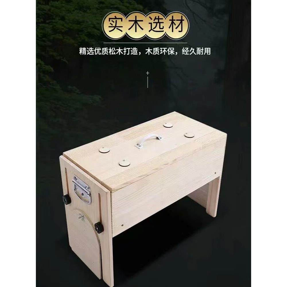 多部位木制艾灸盒腰腹背肩胸部全身温灸器大号家用多功能艾灸箱