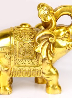 铜光面摆件 铜财富摆件T鎏金色铜摆件