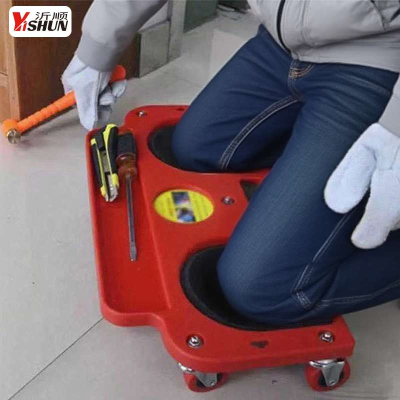 滚轮式膝盖滑行垫万向轮滑跪垫车辆维修跪垫滚动膝盖滑行护膝跪板