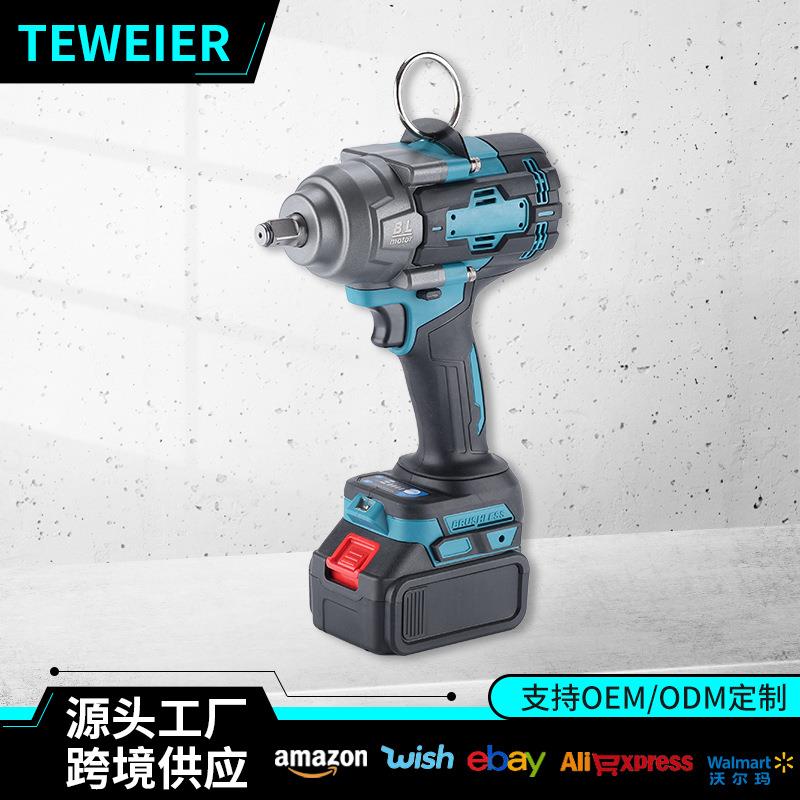 外贸大功率1000N无刷锂电扳手多功能电动扳手家用汽车风炮起子机