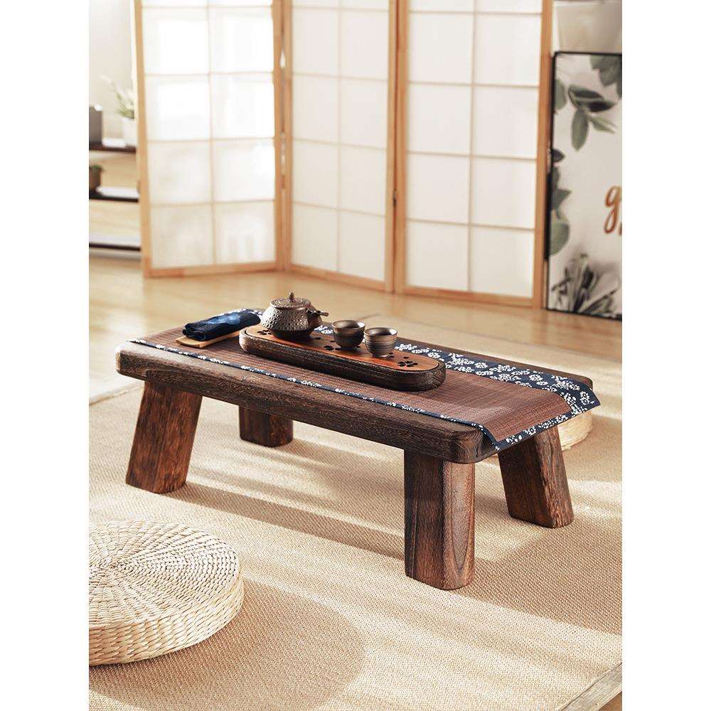 实木阳台坐地矮桌茶几榻榻米炕飘窗小桌子简约用几家茶台卧室茶桌