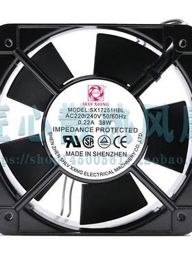MODEL:SX17251HBL AC220/240V 0.22A 38W 工业机箱机柜 散热风扇