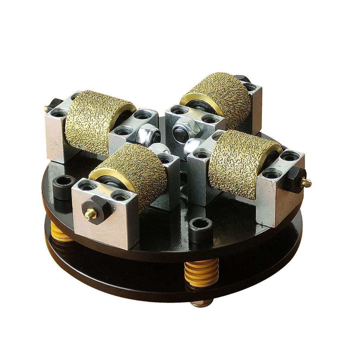 喷砂面荔枝面磨盘石材处理滚轮耐磨金刚石砂轮铁头抛光微晶石