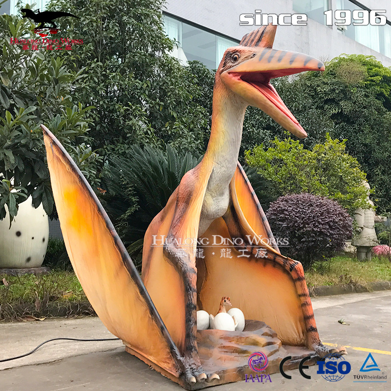 恐龙模型孵蛋翼龙大型机械电动摆件自贡恐龙工厂仿真恐龙侏罗纪