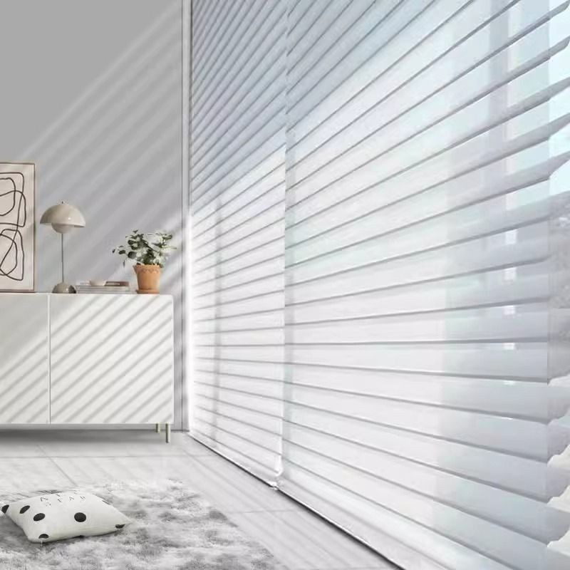 香格里拉百叶窗帘手动电动全遮光卧室飘I窗客厅阳台遮阳柔纱帘卷