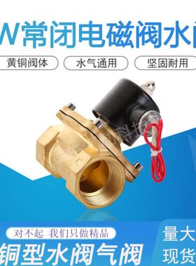 1排水排气管寸/开关220阀电磁阀V常闭阀4分6分放水控制2W电子24V