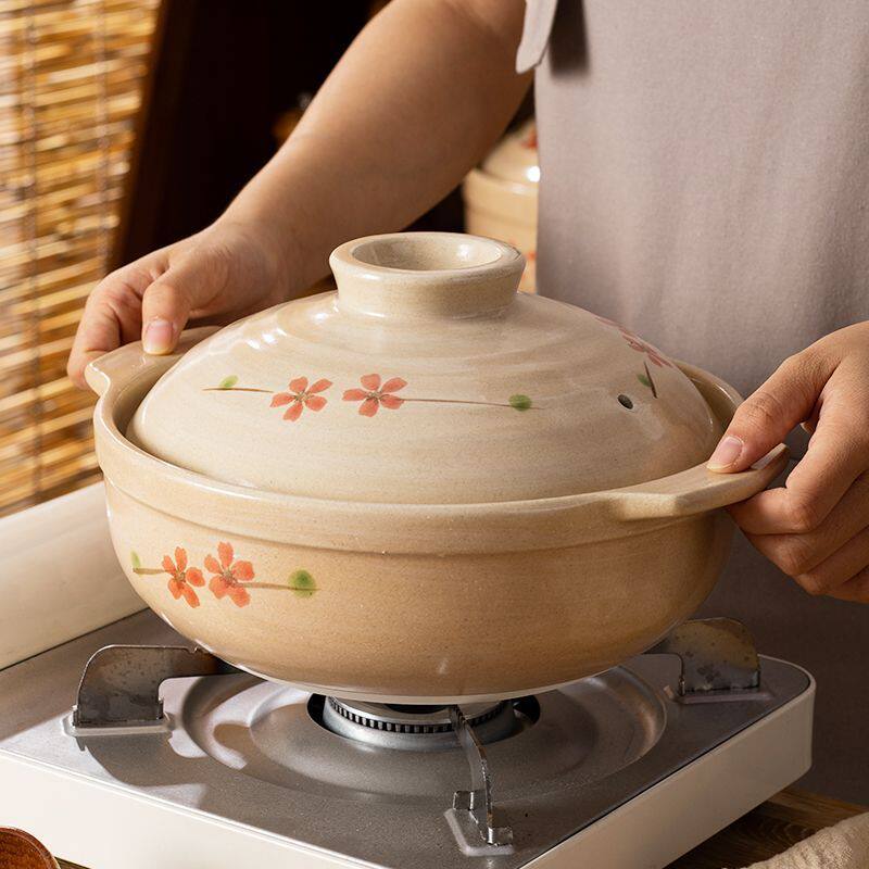 高颜值手绘砂锅耐高温家用商用饭店煲汤锅可煮粥煲仔饭大容量