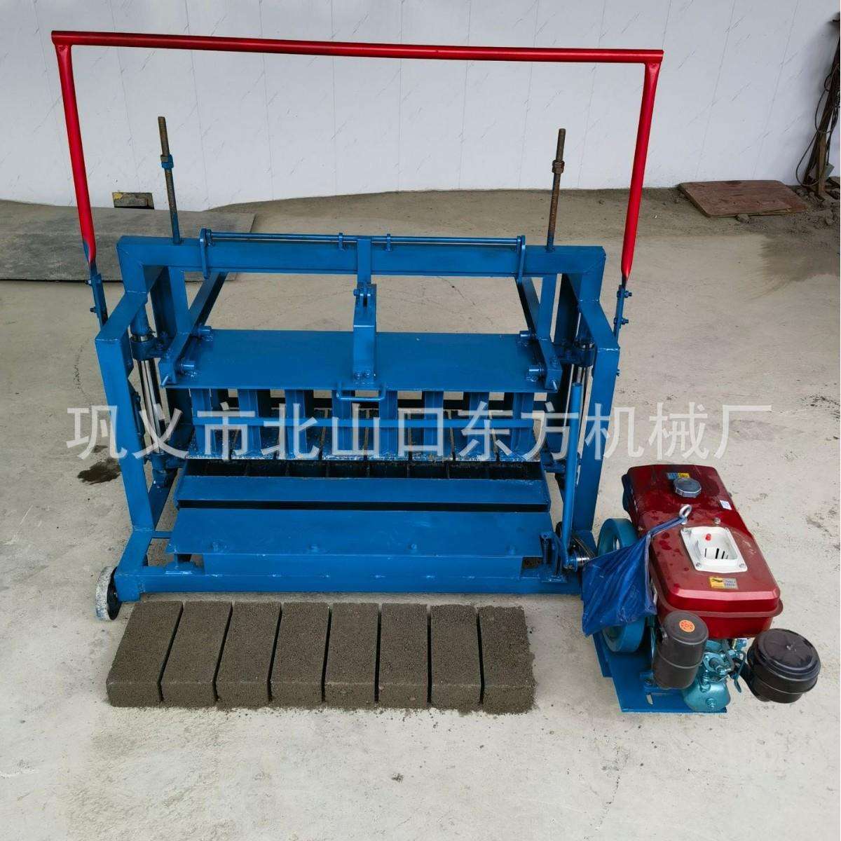 加宽柴油直推400-100实心砖家用小型移动制砖机柴油发电的砖机