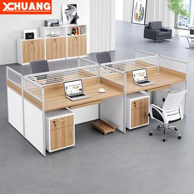 办公桌简约现代职员桌椅组合员工4人工位隔断屏风财务6人卡座桌子