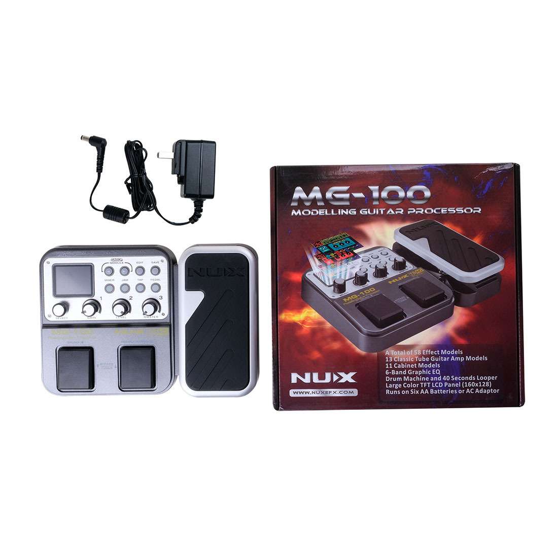 纽克斯NUX电吉他效果器MG-100数字综合失真合成单块鼓机LOOP循环