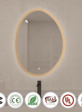 高清智能浴室镜北欧异形装饰智能镜浴室镜梳妆台化妆镜LED发光镜