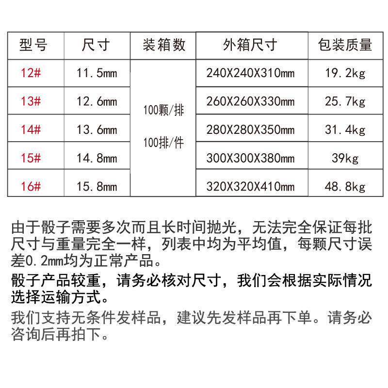 塑料骰子圆角数字骰粒13号14号15号色仔色粒12号点数骰子色子