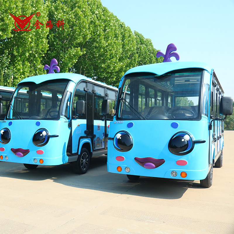 电动观光四轮8-17座景区旅游楼盘看房酒店校园接待公园物业巡逻车