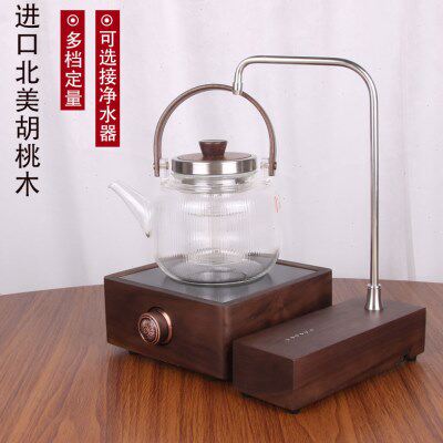 胡桃木抽水器桶装水上水器高档加水器桌面电动吸取出水器充电式