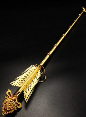 铜摆件招财箭招财桌面箭供奉装饰用品式用品藏藏族财神幡家用制