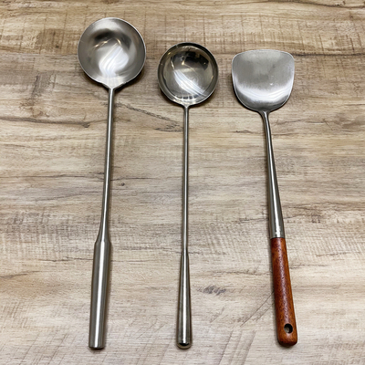 不锈钢锅铲炒菜铁铲子家q用厨房防烫炒菜炒勺厨具汤勺厨师勺子长