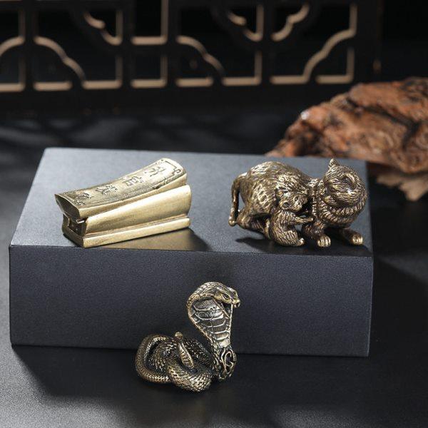 实心纯铜生肖蛇茶台小摆件眼镜蛇仿古玩小铜器铜雕手把件茶宠,饰品/流行首饰/时尚饰品新,摆件,淘宝优惠券,粉丝福利购,淘宝优惠卷