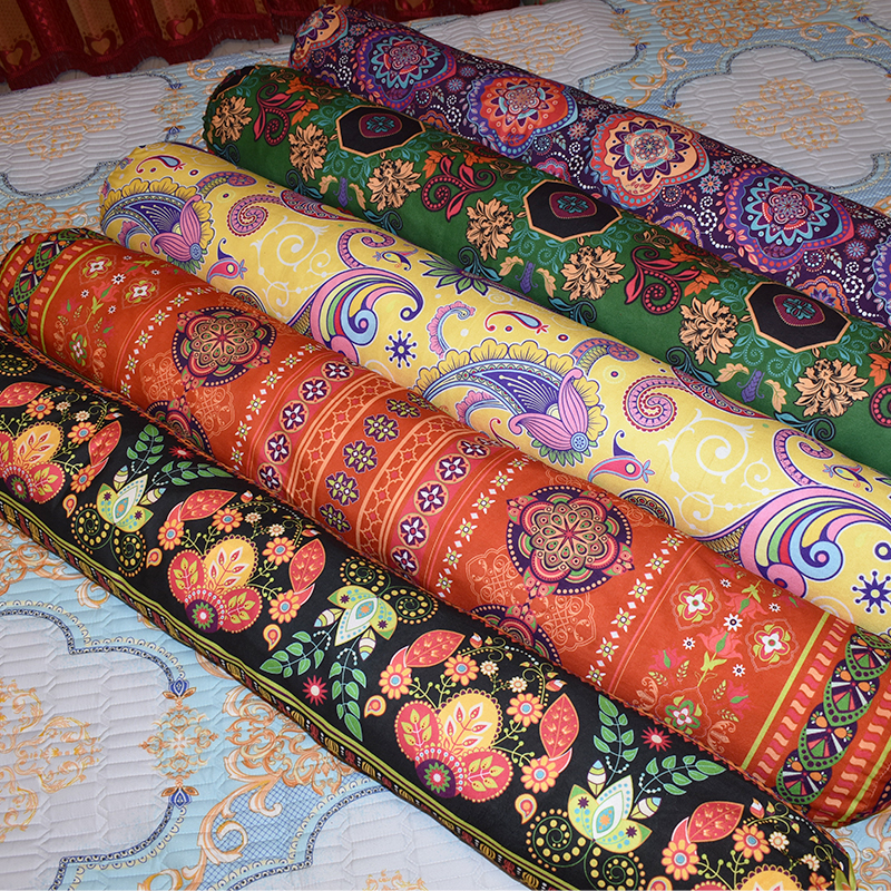 圆柱长条摩洛哥糖果m民族复古短毛绒抱枕床头夹缝靠枕等身夹腿定