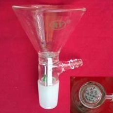 具三角标准玻璃滤网口75#漏斗抽  仪器mm/*19