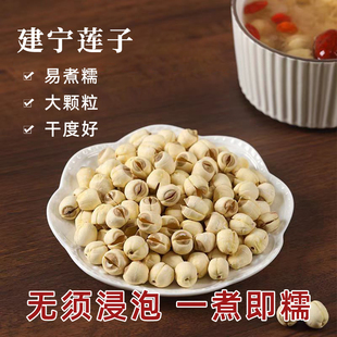 福建建宁白莲去芯莲子500g无芯白莲干货白莲通心莲子新货煲汤