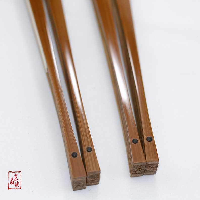 8寸仿古玉竹宣纸折扇寸95玉竹7寸扇面磨扇扇子手工水骨苏工色文玩