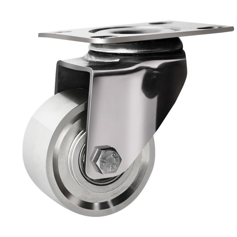 中型实心全不锈钢脚轮万向轮2寸3寸4寸5寸防锈工业万象轮推车轮子