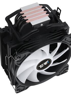 冰雪500黑色四铜管单塔cpu散热器台式电脑主机12cm风扇静音散热器